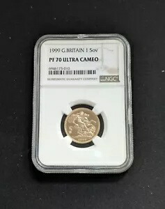 1999 ゴールド プルーフ ソブリン コイン NGC PF70
