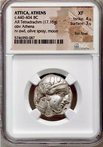 古代銀貨 神像と人物デザイン 楽天市場】【 NGC鑑定 MS 】『 古代ギリシャ アッティカ アテネ テトラ