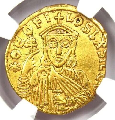 Theophilus AV Solidus ゴールド ビザンチン コイン 829-842 AD - 認定 NGC Choice VF｜WORLD RESOURCE【KING店】