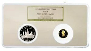 1996 スミソニアン博物館記念セット プルーフ金貨および銀貨 NGC PF69UCAM