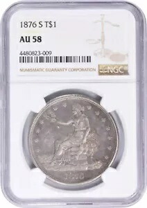 1876-S 貿易銀ドル AU58 NGC｜WORLD RESOURCE【KING店】