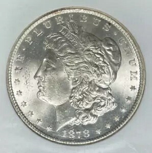 1878-CC モーガン シルバー ドル~NGC MS 64~美しいコイン~ REF#63-001