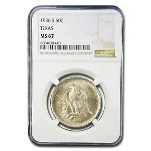 1936-S テキサス 100 周年記念ハーフダラー MS-67 NGC