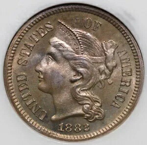 1882 3cn スリー セント ニッケル NGC PF 67｜WORLD RESOURCE【KING店】