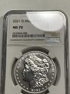 2021-D $1 モーガン 100 周年記念 NGC ホワイト ラベル NGC MS70 アイテム 6923