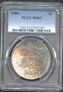 1888 $1 PCGS MS63-モンスター レインボー トーニング - モーガン ドル｜WORLD RESOURCE【KING店】