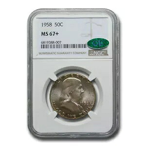 1958 年 フランクリン ハーフダラー MS-67+ NGC CAC