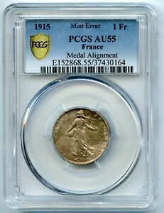 III 共和国 1 フランの種まき人 1915 年造幣局メダル PCGS IN The 55