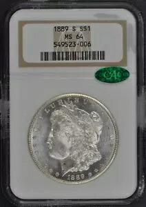 1889-S モルガン ドル S$1 NGC MS64 (CAC)