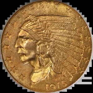 1915 インディアン ゴールド $2.50 NGC MS63 ナイス アイ アピール ナイス ストライク