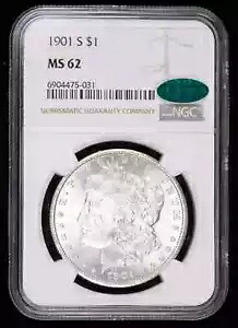 1901 S モーガン シルバー ダラー NGC MS-62 CAC CAC