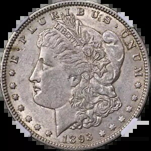 1893-P モーガン シルバー ダラー NGC AU55 キー デイト ナイス アイ アピール ナイス ストライク