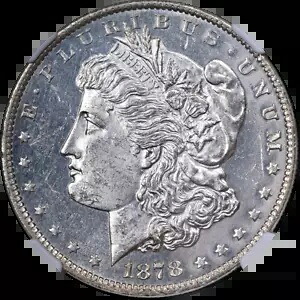 1878-P 7TF Rev 79 モーガン シルバー ダラー NGC MS62 DPL ブラスト ホワイト ストロング ストライク