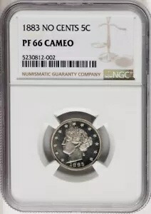 1883 ノーセント リバティ ニッケル 5C NGC PR66CAM