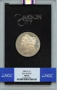 1880-CC モーガン ドル GSA ホード S$1 NGC MS64 トーン