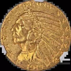 1913-P インディアン ゴールド $5 NGC MS62 素晴らしいアイアピール 素晴らしい光沢 強いストライク