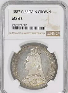 1887年 イギリス ビクトリアクラウン NGC MS62
