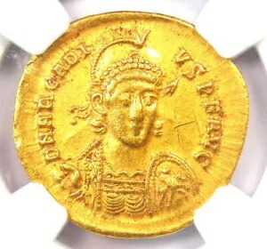 アルカディウス AV ソリダス ゴールド 古代ローマ 金貨 383-408 AD - NGC XF (EF) 406,395円