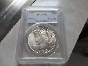 1935 S ピース ダラー NGC MS64 ブライト ジェム