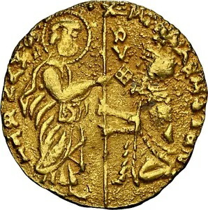 1400-13 ゴールド ギリシャ ドゥカット ヴェネチア イミテーション マイケル ステンノ NGC 認定 AU 53