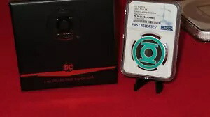 2021 DC コミックス グリーン ランタン エンブレム 1オンス .999 シルバー NGC PR70 ニウエ $2 コイン