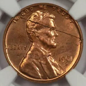 1961 NGC MS64 RD 欠陥ひび割れプランシェセントミントエラー超レア｜WORLD RESOURCE【KING店】 415,305円