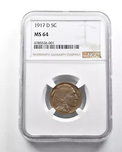 MS64 1917-D インディアンヘッド バッファローニッケル NGC *4121|WORLD RESOURCE【KING店】