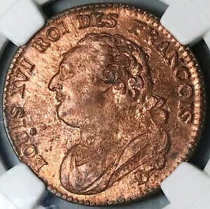 1791-D NGC MS 65 フランス 12 デニール ルイ 16 世革命コイン POP 2/1 (23040101C)|WORLD RESOURCE【KING店】