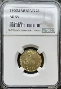 スペイン ゴールド 2 エスクード 1790 M-MF NGC-AU55｜WORLD RESOURCE【KING店】