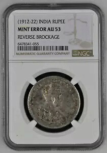 インド ジョージ V ルッペ フルブロック 表面 NGC AU53 !!!スーパーミントエラー!!!｜WORLD RESOURCE【KING店】