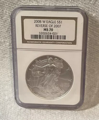 2008 W Eagle S$1 2007 MS 70 NGC グレード シルバー ダラーのリバース|WORLD RESOURCE【KING店】