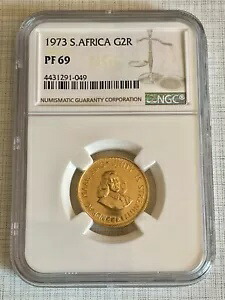 南アフリカ 1973 2 ランド?? ゴールド NGC PF69 Sku# 6096