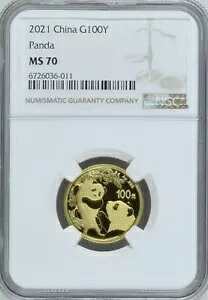 NGC MS70 2021 中国パンダ 8g 金貨｜WORLD RESOURCE【KING店】