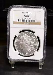 1891-CC モーガン ドル - NGC MS60 (#50361-L)