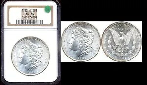 1882-S $ NGC MS65 フラッシュブラスト ホワイトミント光沢 オリジナルの色と表面が強い|WORLD RESOURCE【KING店】