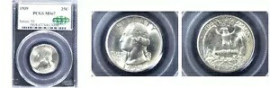 1939 25C MS67 PCGS/CAC-ワシントン クォーター--|WORLD RESOURCE【KING店】