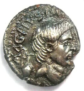 ポンペイ マグナス AR デナリウス ローマ銀貨 紀元前 42 年 - 認定 NGC AU|WORLD RESOURCE【KING店】