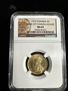カナダ 1912 $5 NGC MS63｜WORLD RESOURCE【KING店】