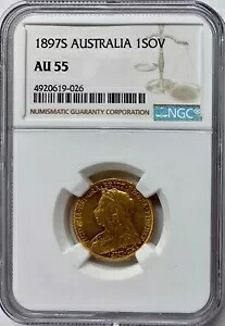 1897-S オーストラリア ゴールド ソブリン NGC AU-55|WORLD RESOURCE【KING店】