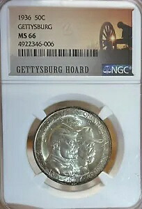 1936 NGC MS66 ゲティスバーグ記念ハーフダラー