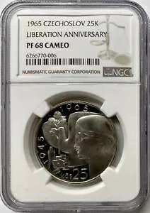 1965 チェコスロバキア シルバー 25 コルン解放記念 NGC PF68 カメオ|WORLD RESOURCE【KING店】