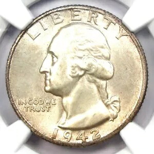 1942-S ワシントン クォーター 25C - NGC MS67+ プラス グレード - $2,250 相当!|WORLD RESOURCE【KING店】
