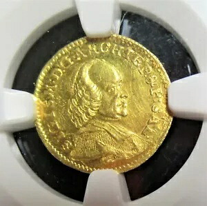 オーストリア。ザルツブルク。 1/4 ドゥカット、1755 年ジギスムント 3 世フォン シュラッテンバッハ。 NGC MS63。