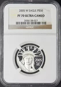 2005-W $50 アメリカン プラチナ イーグル - NGC PF70 ウルトラ カメオ - ?COINGIANTS?|WORLD RESOURCE【KING店】