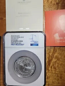 2022 NGC PF70 British Monarchs 5 オンス キング ヘンリー 7 世銀貨 10 ポンド COA# 73|WORLD RESOURCE【KING店】