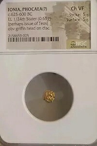 Ionia Phocaea グリフィン ヘッド 1/24th ステーター NGC CH VF 5/5 古代エレクトラム コイン｜WORLD RESOURCE【KING店】