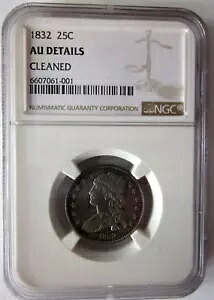 1832 キャップド バスト クォーター 25c コイン フィラデルフィア ミント NGC オー ニース コレクター デイト