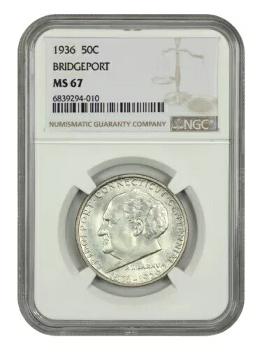 1936 50C ブリッジポート NGC MS67 - クラシック シルバー 記念品|WORLD RESOURCE【KING店】
