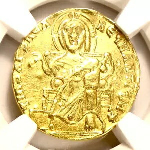 ゴールド AV ソリダス バジル I およびコンスタンティン 868-886 AD - 認定 NGC VF Strike 5/5