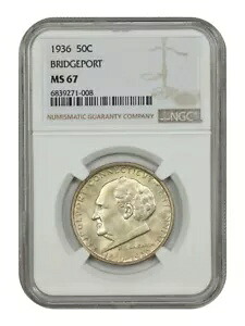 1936 50C ブリッジポート NGC MS67 - クラシック シルバー 記念品｜WORLD RESOURCE【KING店】